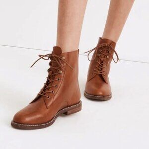 Madewell Kellie Lace-Up Boot in Dried Maple, Size 9.5, VGUC